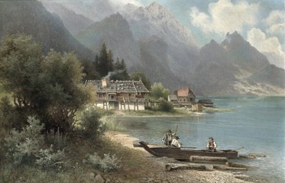 Paysage au lac Kochelsee, Bavière - Carl Prestel